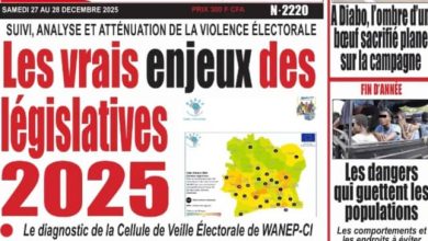 Les journaux de Côte d'Ivoire du samedi 27 décembre 2025