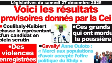 Les journaux de Côte d'Ivoire du lundi 29 décembre 2025