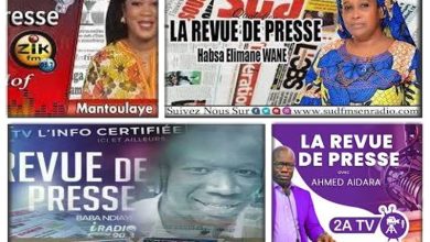 La revue de presse sénégalaise en wolof sur AFRICA 7, AL FAYDA FM, WALF FM, REWMI FM, IRADIO, ZIK FM, 2ATV, RFM et SUD FM