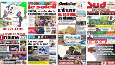 Les journaux sénégalais du jeudi 08 janvier 2026