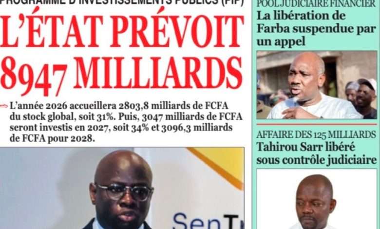 Les journaux sénégalais du mardi 13 janvier 2026