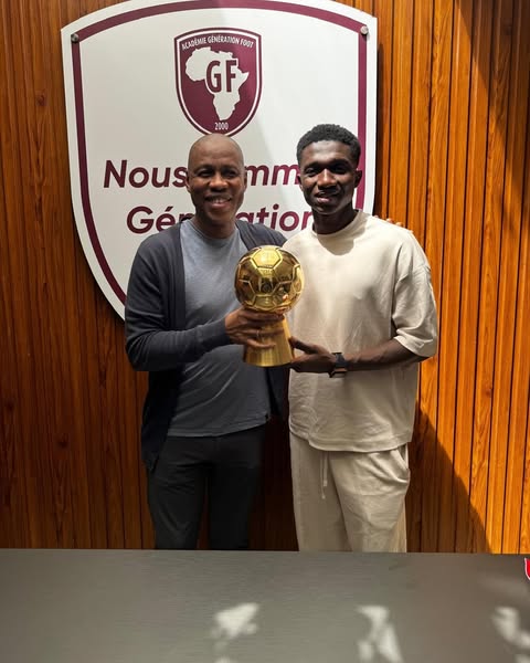 Lamine Camara avec Mady Touré, Président-fondateur de Génération Foot