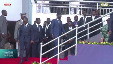 Le Président Diomaye à l'investiture de Mamadi Doumbouya