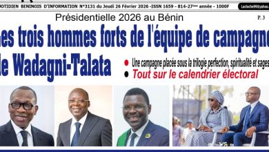 Les journaux du Bénin du jeudi 26 février 2026
