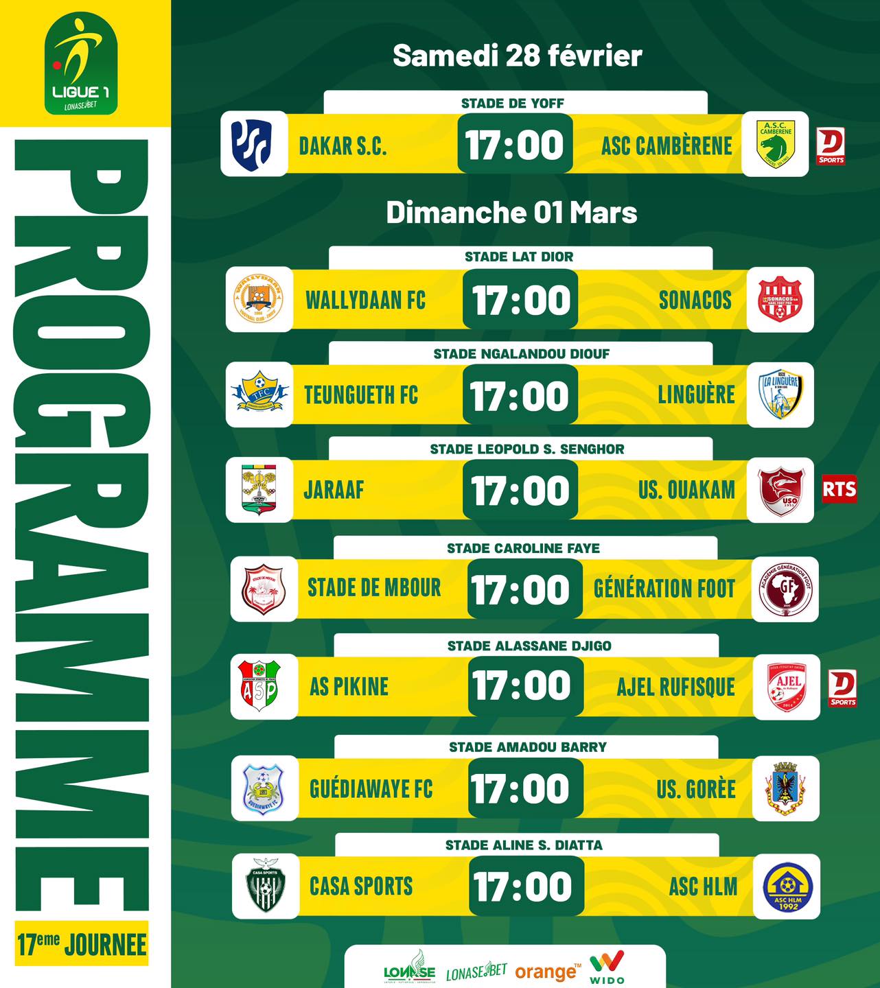 Ligue 1 sénégalaise : le leader AJEL de Rufisque chez l'AS Pikine