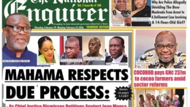 Ghana Newspaper Frontpages-Thursday, 19 February, 2026