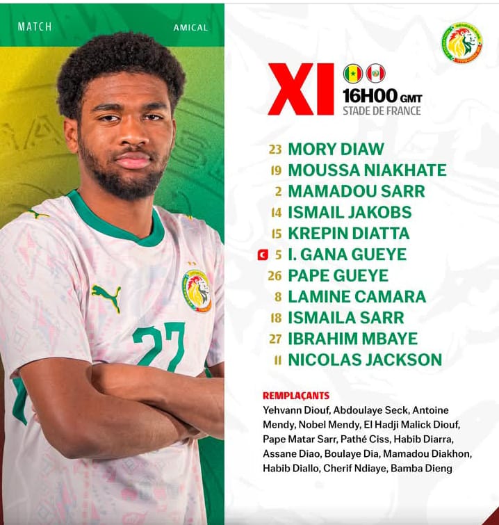 Pape Thiaw a dévoilé son 11 pour le match contre le Pérou 