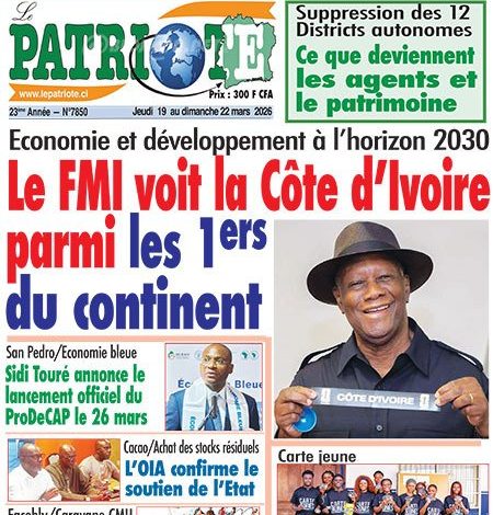 Les journaux de Côte d'Ivoire du jeudi 19 mars 2026