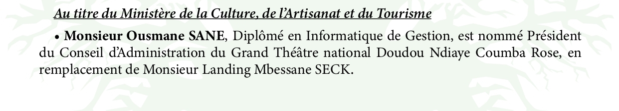 Le communiqué du Conseil des ministres, du mercredi 18 mars