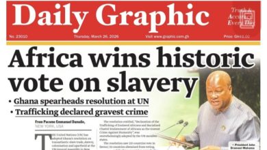 Ghana Newspapers Frontpages-Tuesday, 25 March, 2026