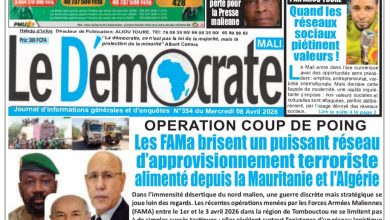 Les journaux maliens du mercredi 08 avril 2026