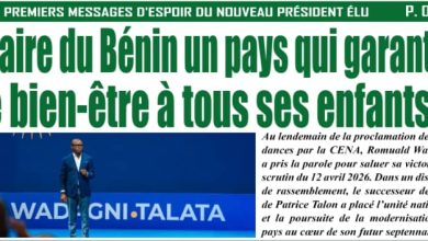Les journaux du Bénin du jeudi 16 avril 2026