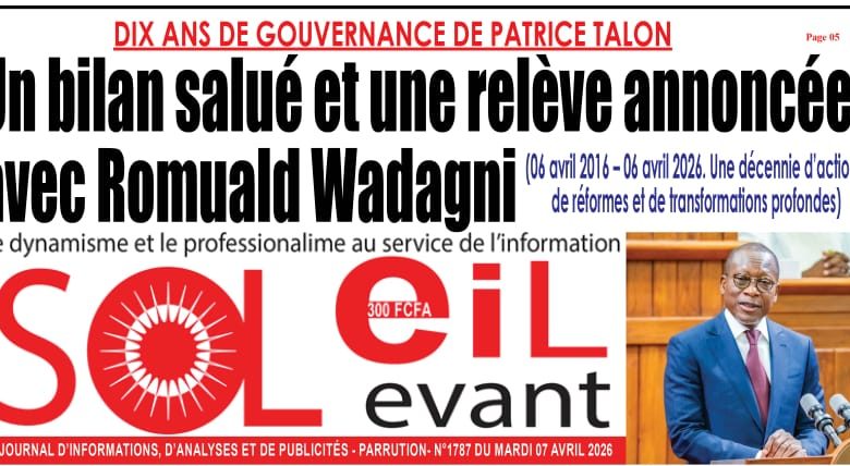 Les journaux du Bénin du mardi 07 avril 2026