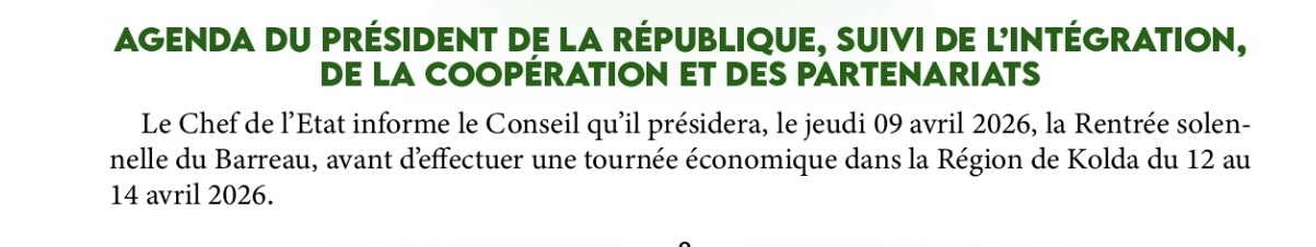 Kolda va accueillir le Président Bassirou Diomaye Faye