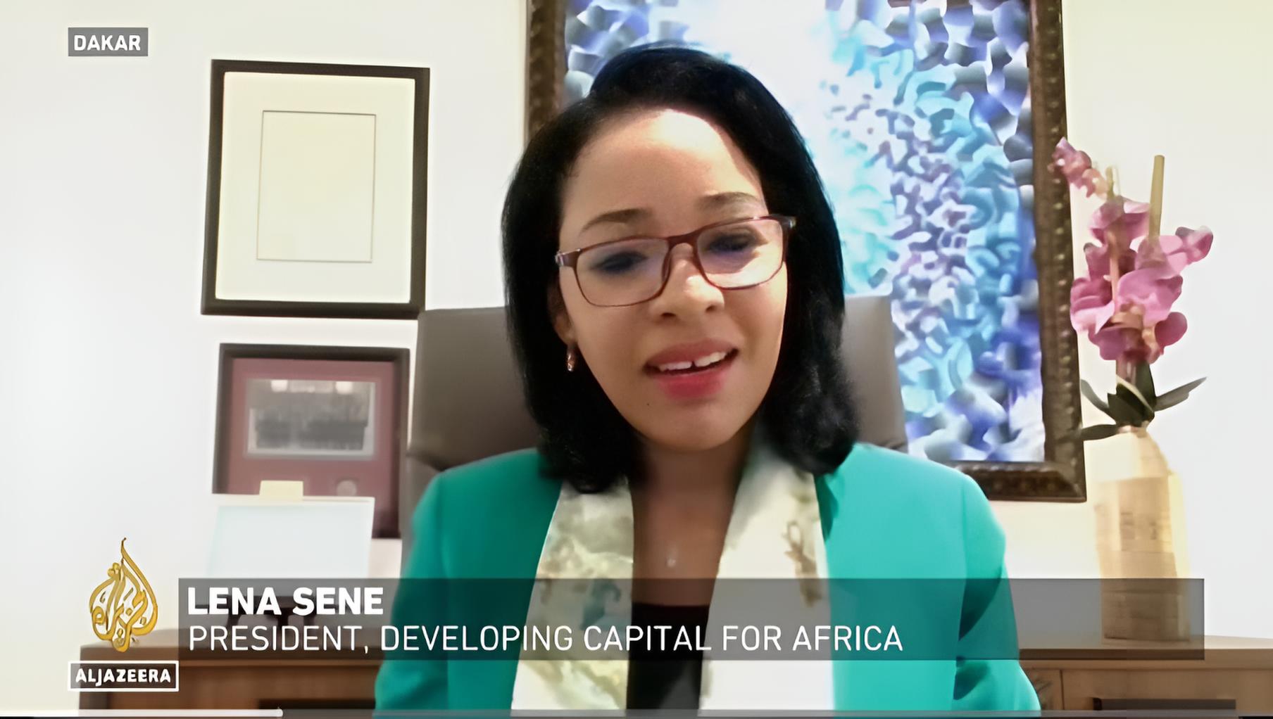 Léna Sène faisait partie d'un parterre sélect d'invités sur la branche anglaise de la télévision Al Jazeera