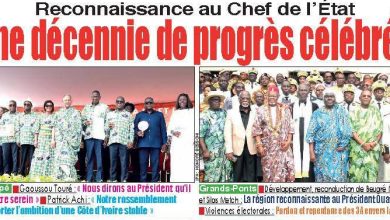 Les journaux de Côte d'Ivoire du lundi 13 avril 2026