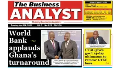 Ghana Newspapers Frontpages-Tuesday, 14 April, 2026