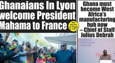 Ghana Newspapers Frontpages Tuesday April 07