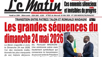 Les journaux béninois du mercredi 20 mai 2026