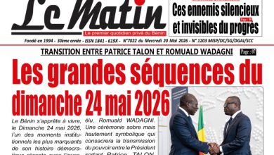 Les journaux béninois du vendredi 22 mai 2026