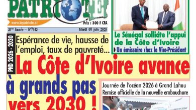 Les journaux de Côte d'Ivoire du mardi 09 juin 2026