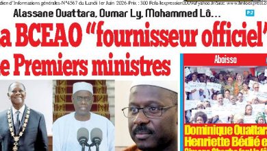 Les journaux de Côte d'Ivoire du lundi 01 juin 2026