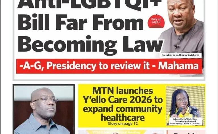 Ghana Newspapers Frontpages-Wednesday, 03 June, 2026