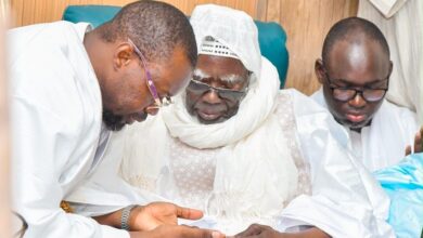 Le Khalife Général des Mourides reçoit Ousmane Sonko