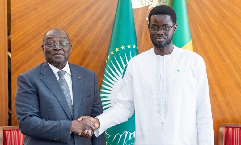Président Diomaye a reçu ce vendredi M. Tiémoko Meyliet Koné, Vice-Président ivoirien