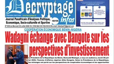 Les journaux béninois du mercredi 29 juillet 2026