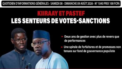 Les journaux sénégalais du samedi 08 août 2026