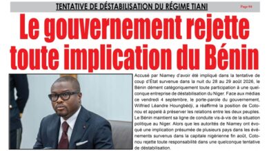 Les journaux béninois du lundi 07 septembre 2026
