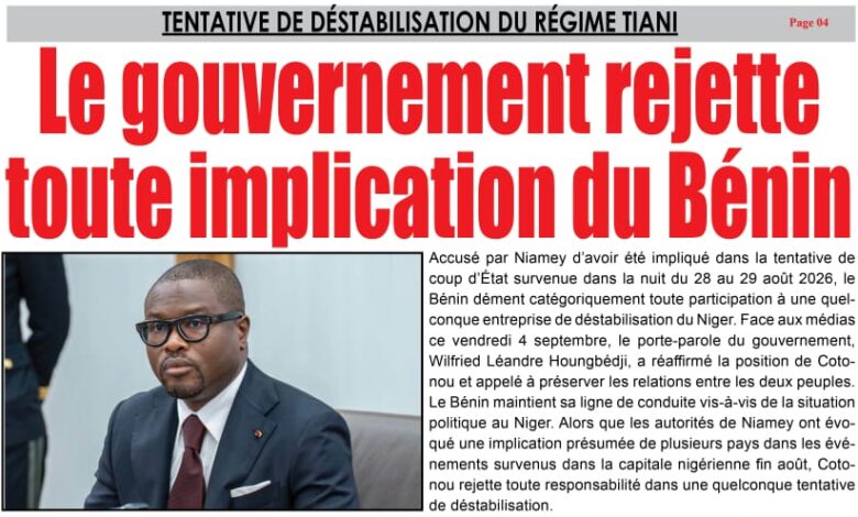 Les journaux béninois du lundi 07 septembre 2026