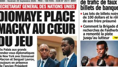 Les journaux sénégalais du vendredi 25 septembre 2026