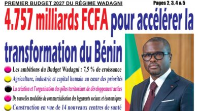 Les journaux béninois du jeudi 08 octobre 2026