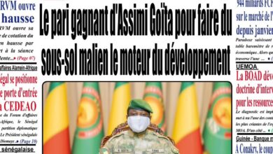 Les journaux maliens du mercredi 07 octobre 2026