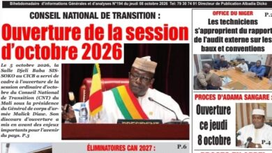 Les journaux maliens du jeudi 08 octobre 2026
