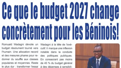 Les journaux béninois du vendredi 09 octobre 2026